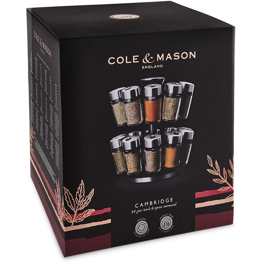 Cole&Mason - Rotirajući stalak sa posudicama za začine MASTER, set od 21 kom