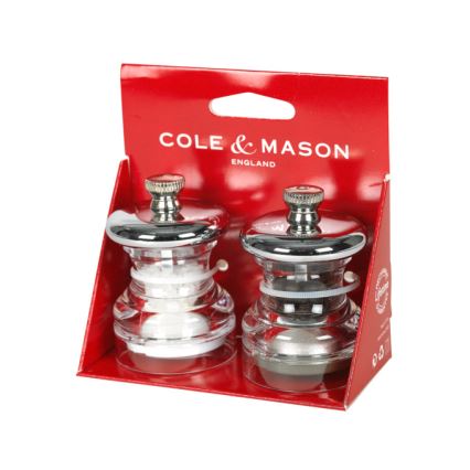 Cole&Mason - Sada mlinova za so i biber BUTTON 2 kom 6,5 cm