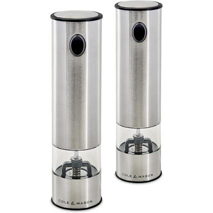 Cole&Mason - Set električnih mlinova za začine BATTERSEA 2 kom 6xAAA