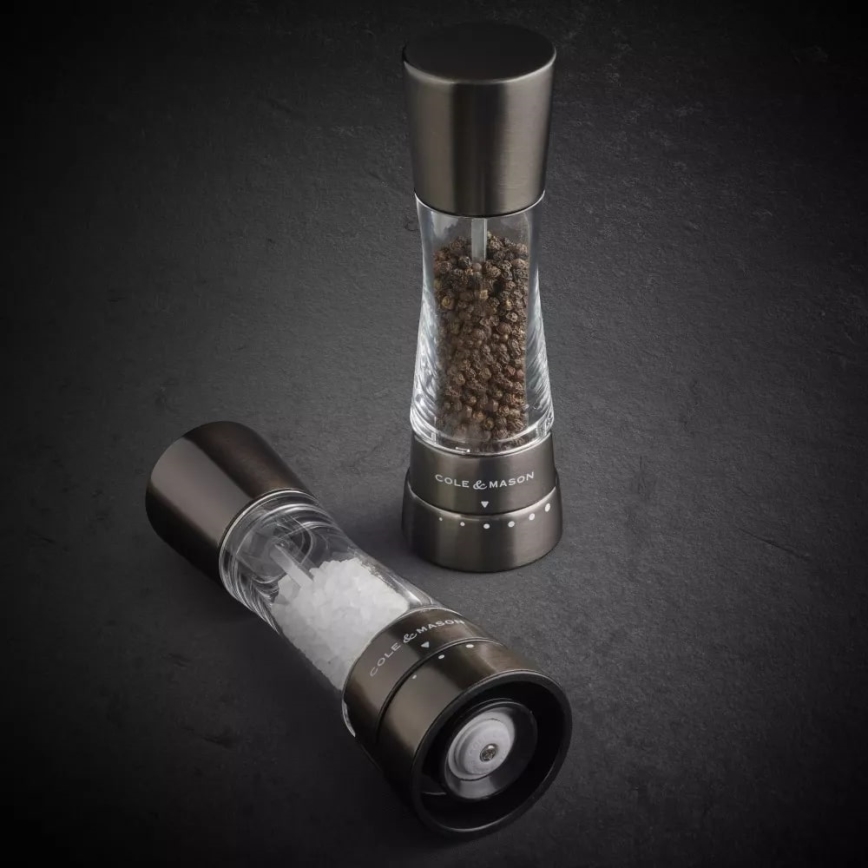 Cole&Mason - Set mlinova za so i biber DERWENT 2 kom 19 cm antracit