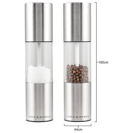 Cole&Mason - Set mlinova za so i biber OSLO, 2 kom, 18,5 cm