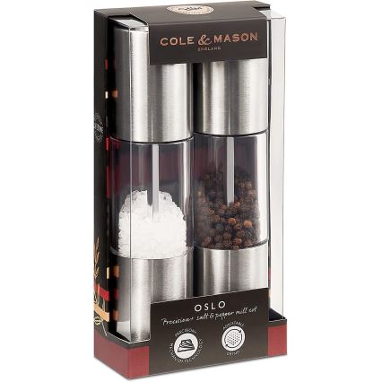 Cole&Mason - Set mlinova za so i biber OSLO, 2 kom, 18,5 cm