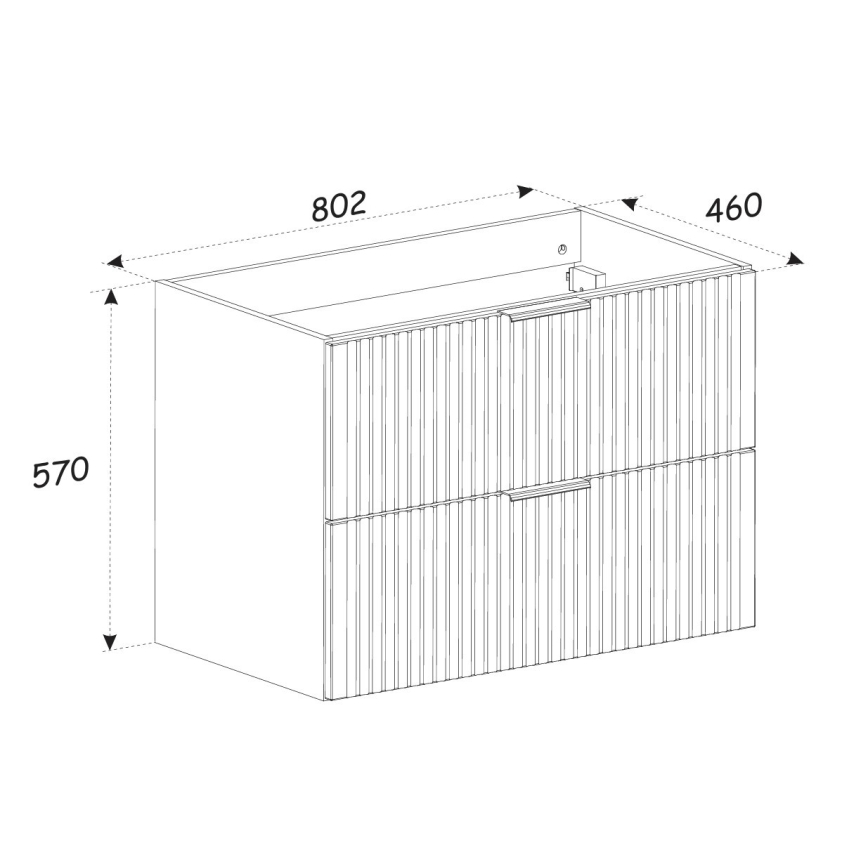 COMAD ADEL CASHMERE 82-80-2S - Kupatilski ormarić ispod umivaonika ADEL 57x80,2 cm bež