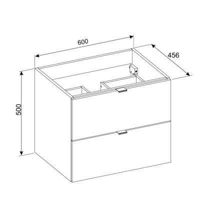 COMAD DALIA CASHMERE 82-60-46-2S - Kupatilski ormarić ispod umivaonika DALIA 50x60 cm u bež boji