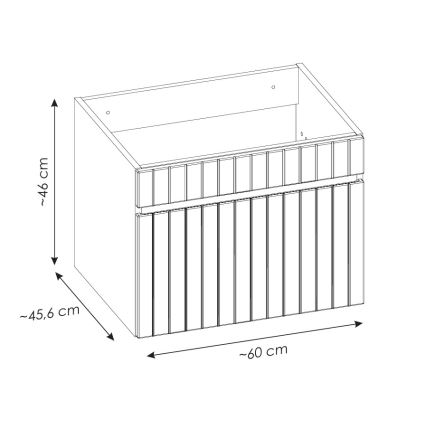 COMAD ICONIC CASHMERE 82-60-D-1S - Kupatilski ormarić ispod umivaonika ICONIC 46x60 cm bež