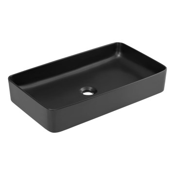 COMAD UM-6275 SLIM 60 BLACK DP - Nadgradni umivaonik SLIM 61x34 cm keramika/mat crna
