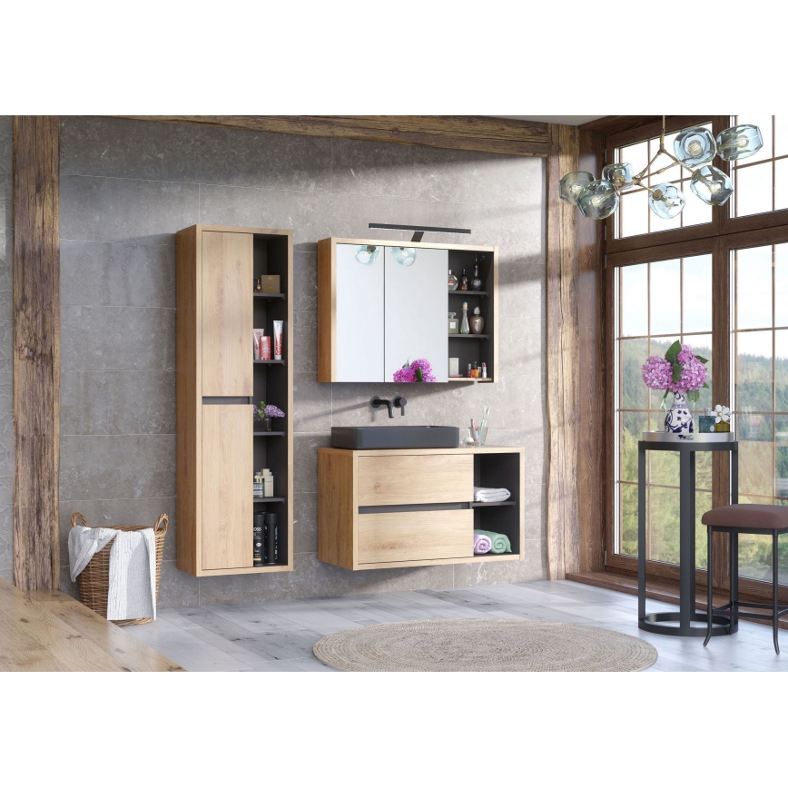 COMAD UM-6275 SLIM 60 BLACK DP - Nadgradni umivaonik SLIM 61x34 cm keramika/mat crna