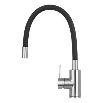 Concept BDC7138 - Slavina za sudoperu sa fleksibilnim izlivom, sjajni hrom/crna