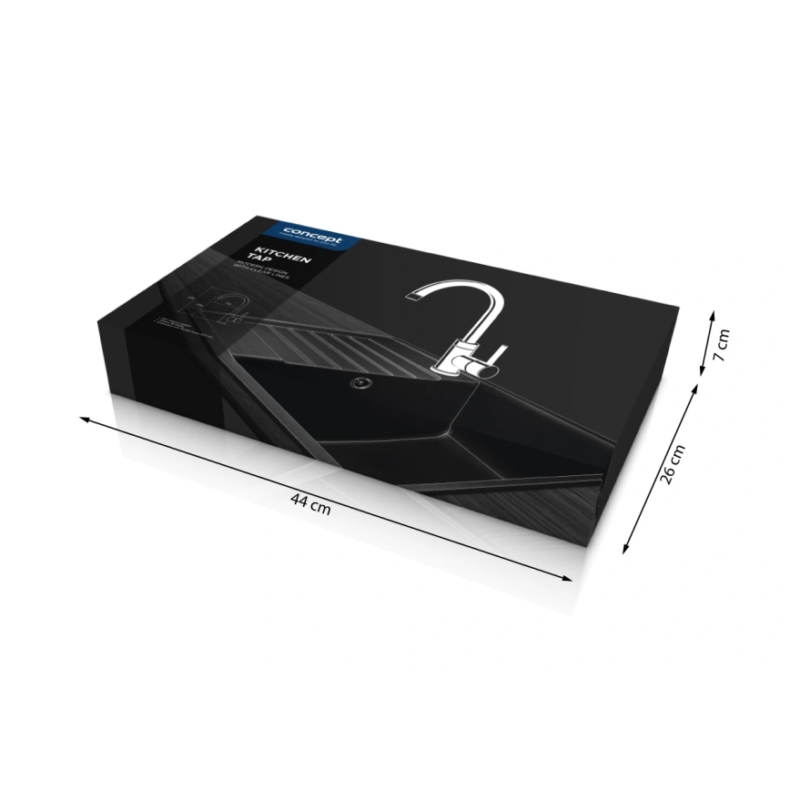 Concept BDG3334WH - Slavina za sudoperu 33,5 cm granit/bela