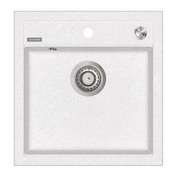 Concept DG00C50WH - Kuhinjski sudoper CUBIS 49x51 cm granit/bela