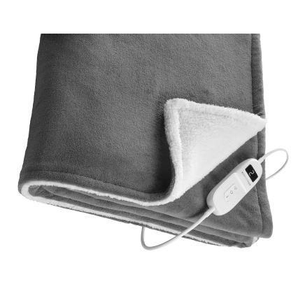 Concept DV7420 - Električno grejno ćebe 160W/230V 180x130 cm siva/bela