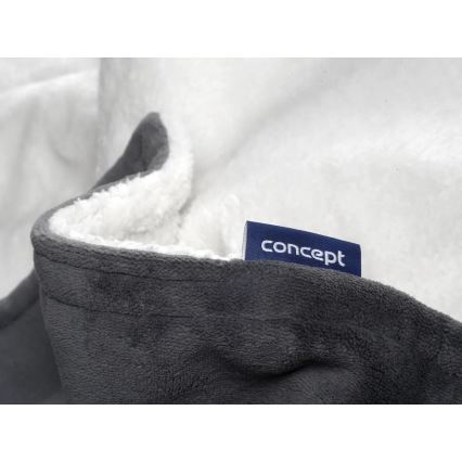 Concept DV7420 - Električno grejno ćebe 160W/230V 180x130 cm siva/bela