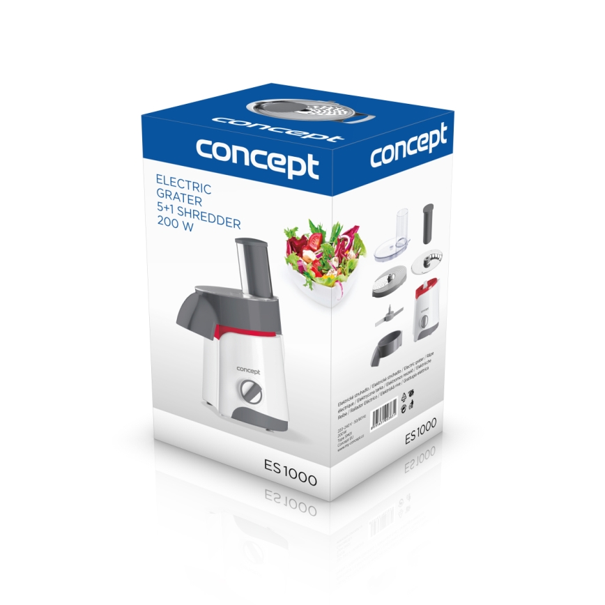 Concept ES1000 - Električno rende 200W/230V belo/sivo