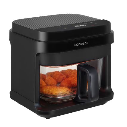 Concept FR5500 - Friteza na vrući vazduh GLASS & FAST 5,5 l 1200W/230V crna