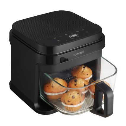 Concept FR5500 - Friteza na vrući vazduh GLASS & FAST 5,5 l 1200W/230V crna