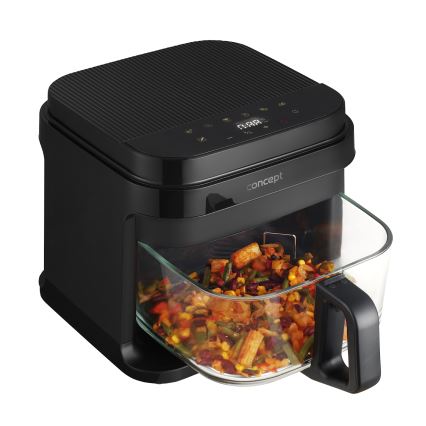 Concept FR5500 - Friteza na vrući vazduh GLASS & FAST 5,5 l 1200W/230V crna