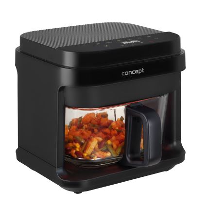 Concept FR5500 - Friteza na vrući vazduh GLASS & FAST 5,5 l 1200W/230V crna