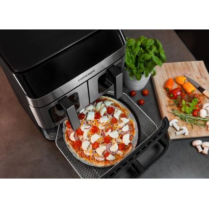 Concept FR9000 - Friteza na vrući vazduh PIZZA TRIO 18,5 l 2700W/230V nerđajući čelik/crna