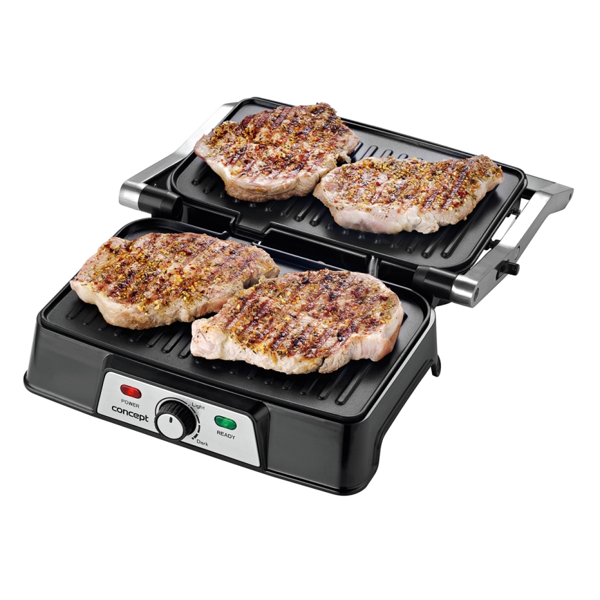 Concept ge2005 - Kontaktni gril 1500W/230V nerđajući čelik/crna