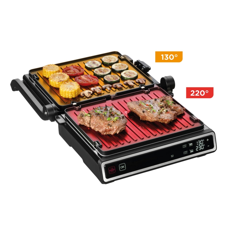 Concept ge3550 - Kontaktni roštilj sa temperaturnom sondom 2000W/230V, crne boje