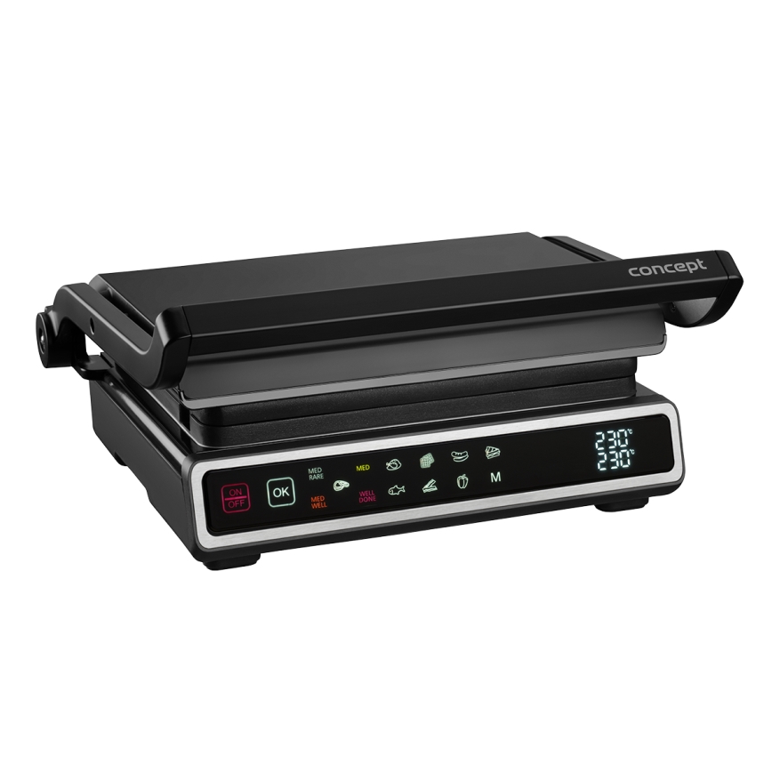 Concept ge3550 - Kontaktni roštilj sa temperaturnom sondom 2000W/230V, crne boje