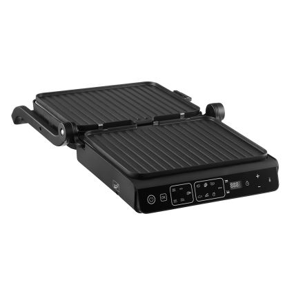 Concept ge3600 - Kontaktni gril s temperaturnom sondom GLASS 2000W/230V crna