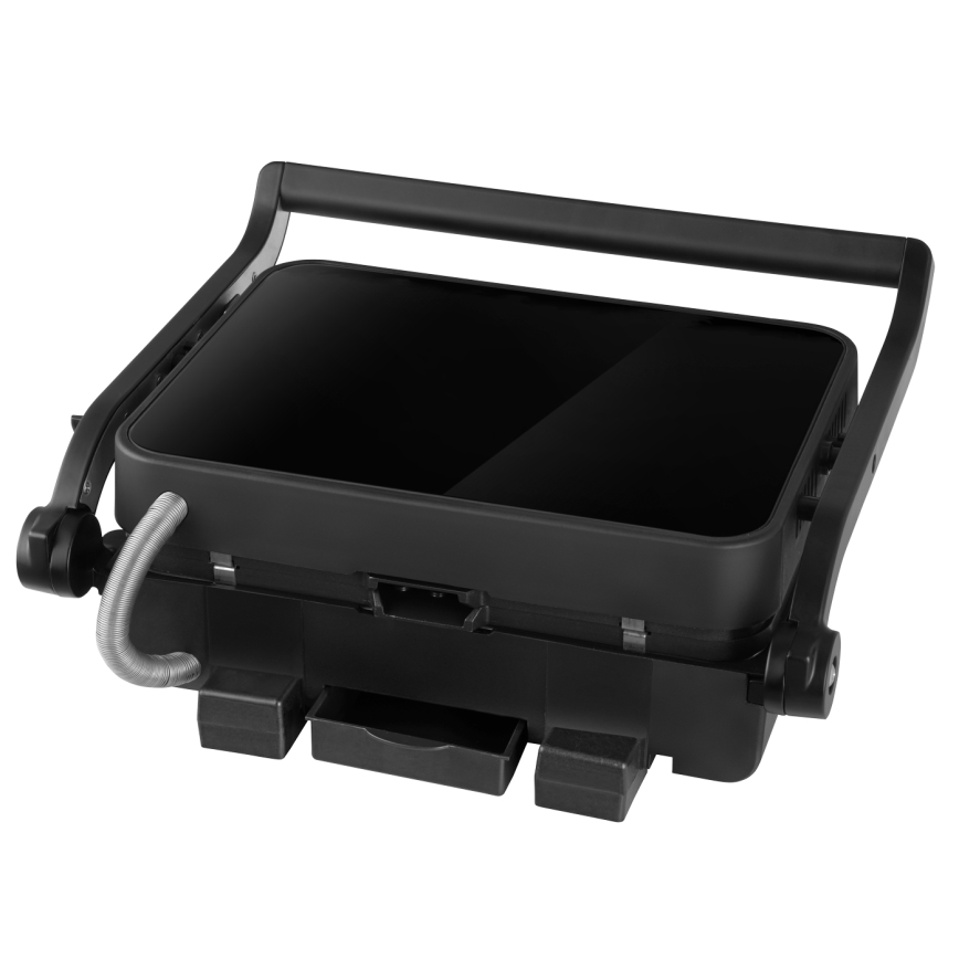 Concept ge3600 - Kontaktni gril s temperaturnom sondom GLASS 2000W/230V crna