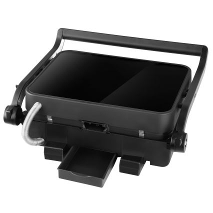 Concept ge3600 - Kontaktni gril s temperaturnom sondom GLASS 2000W/230V crna