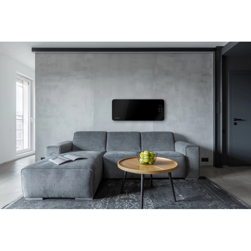 Concept KS4010 - Električni direktni grejač/konvektor 1000/2000W IP24 crna + daljinski upravljač
