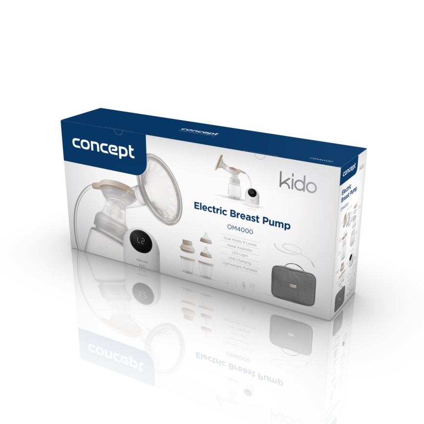 Concept OM4000 - Električna pumpa za izmlazavanje mleka 2 u 1 KIDO bela