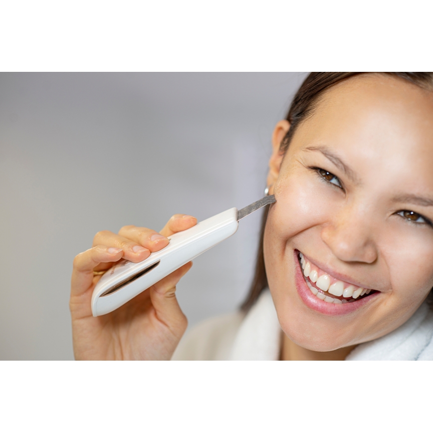 Concept PO2030 - Kozmetička ultrazvučna spatula PERFECT SKIN 2,5W/5V USB 600 mAh bela