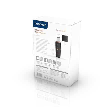 Concept PO2060 - Kozmetička ultrazvučna spatula PERFECT SKIN 3,5W/5V USB 500 mAh IPX6 crna
