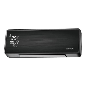 Concept QH4001 - Električni grejač 1000/2000W IP22 crni + daljinski upravljač