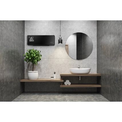 Concept QH4001 - Električni grejač 1000/2000W IP22 crni + daljinski upravljač