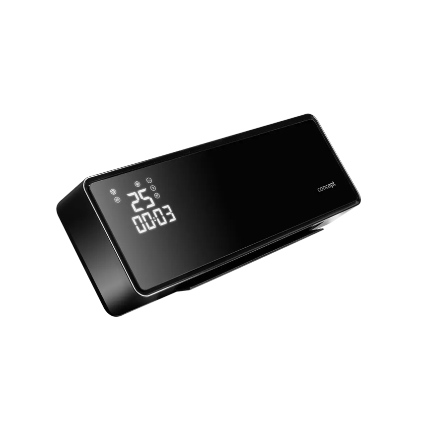 Concept QH4001 - Električni grejač 1000/2000W IP22 crni + daljinski upravljač