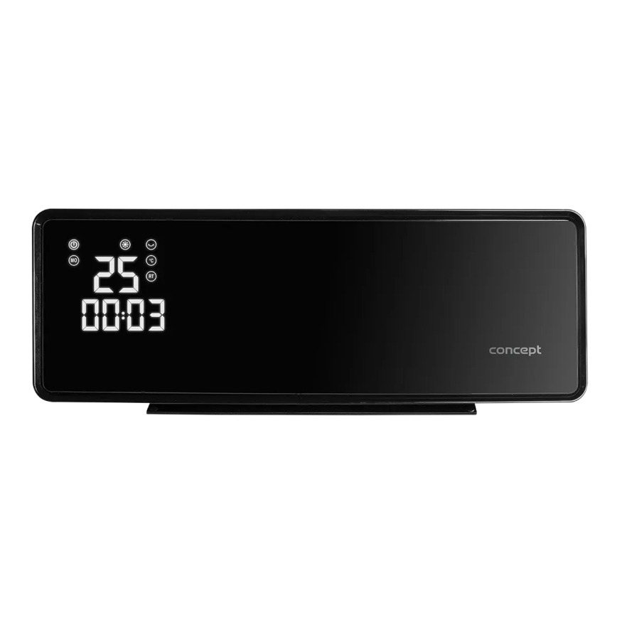 Concept QH4001 - Električni grejač 1000/2000W IP22 crni + daljinski upravljač