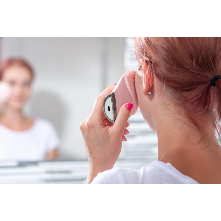 Concept SK9102 - Četkica za čišćenje lica SONIVIBE 2W/5V 250 mAh IPX7 ružičasta