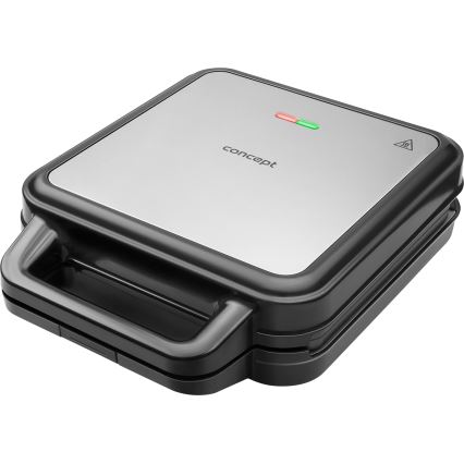 Concept SV3080 - Toster FAMILY 3u1 1200W/230V crna/nerđajući čelik