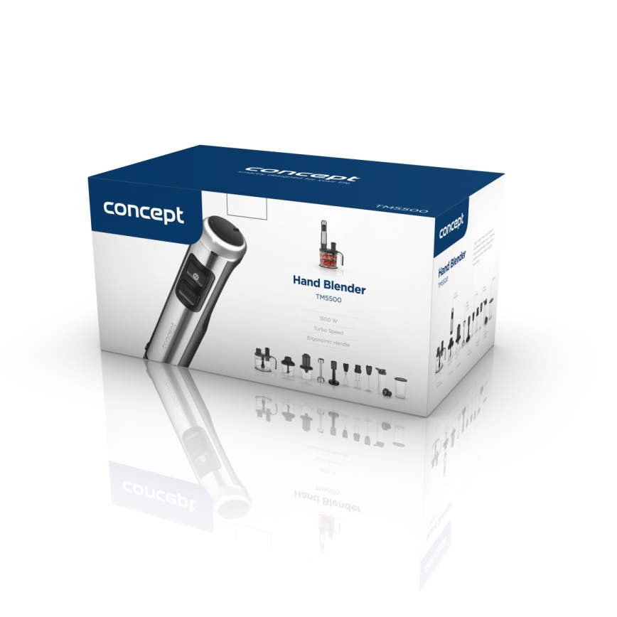 Concept TM5500 - Štapni mikser sa dodacima 1500W/230V crna/nerđajući čelik