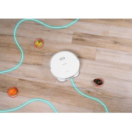 Concept VR4050 - Pametan robotski usisivač sa mopom 2u1 OPTIMUS AQUA PRO LASER 3D 600W/230V 5200 mAh Wi-Fi bela