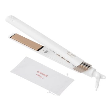 Concept VZ2110 - Ispravljač za kosu GLAM STYLE 48W/230V beo/roze-zlatni