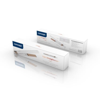 Concept VZ2110 - Ispravljač za kosu GLAM STYLE 48W/230V beo/roze-zlatni