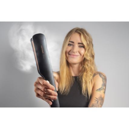 Concept VZ6010 - Parna pegla za kosu sa LED displejem ELITE STEAM BOOST 54W/230V crna