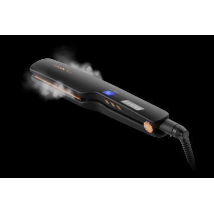 Concept VZ6010 - Parna pegla za kosu sa LED displejem ELITE STEAM BOOST 54W/230V crna
