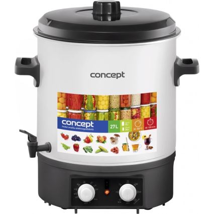 Concept ZH0030 - Lonac za konzerviranje 27 l 2000W/230V bela/crna