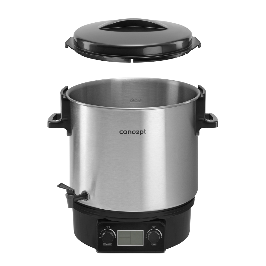 Concept ZH0040 - Lonac za konzerviranje 27 l 2000W/230V nerđajući čelik/crna