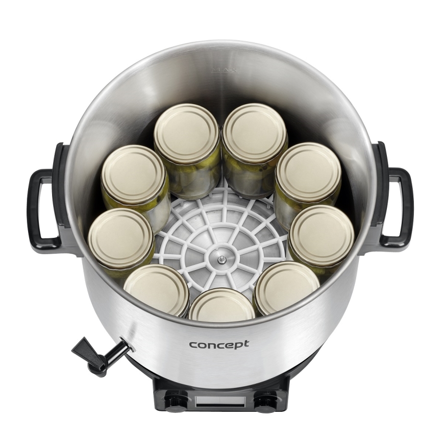 Concept ZH0040 - Lonac za konzerviranje 27 l 2000W/230V nerđajući čelik/crna