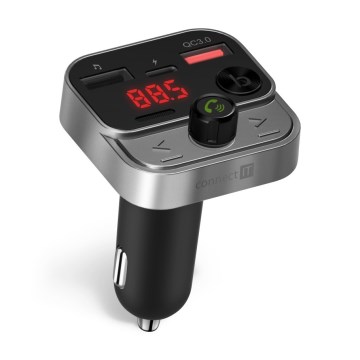 CONNECT IT CCC-8900-AN - FM predajnik za automobil sa handsfree funkcijom crna/srebrna