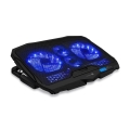 CONNECT IT CCP-2200-BK - Podloga za hlađenje laptopa, 4 ventilatora, 2x USB, crna/plava