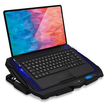CONNECT IT CCP-2200-BK - Podloga za hlađenje laptopa, 4 ventilatora, 2x USB, crna/plava